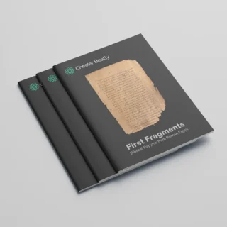 Cover of a booklet showing Biblical Papyrus