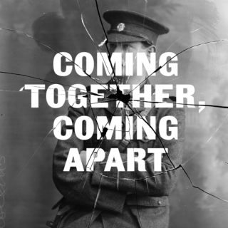 A cracked photo of Michael Collins in uniform. It features overlaid text of the chapter title 