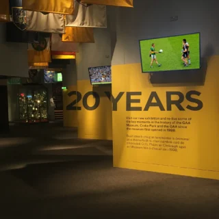 A display with the text