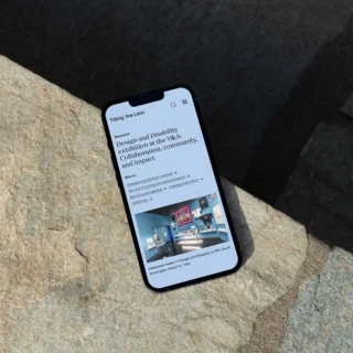 A hero area of a Tilting the Lens resource page on mobile 