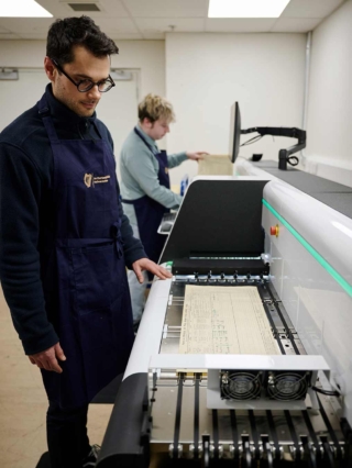 National Archives Staff Scanning Census forms