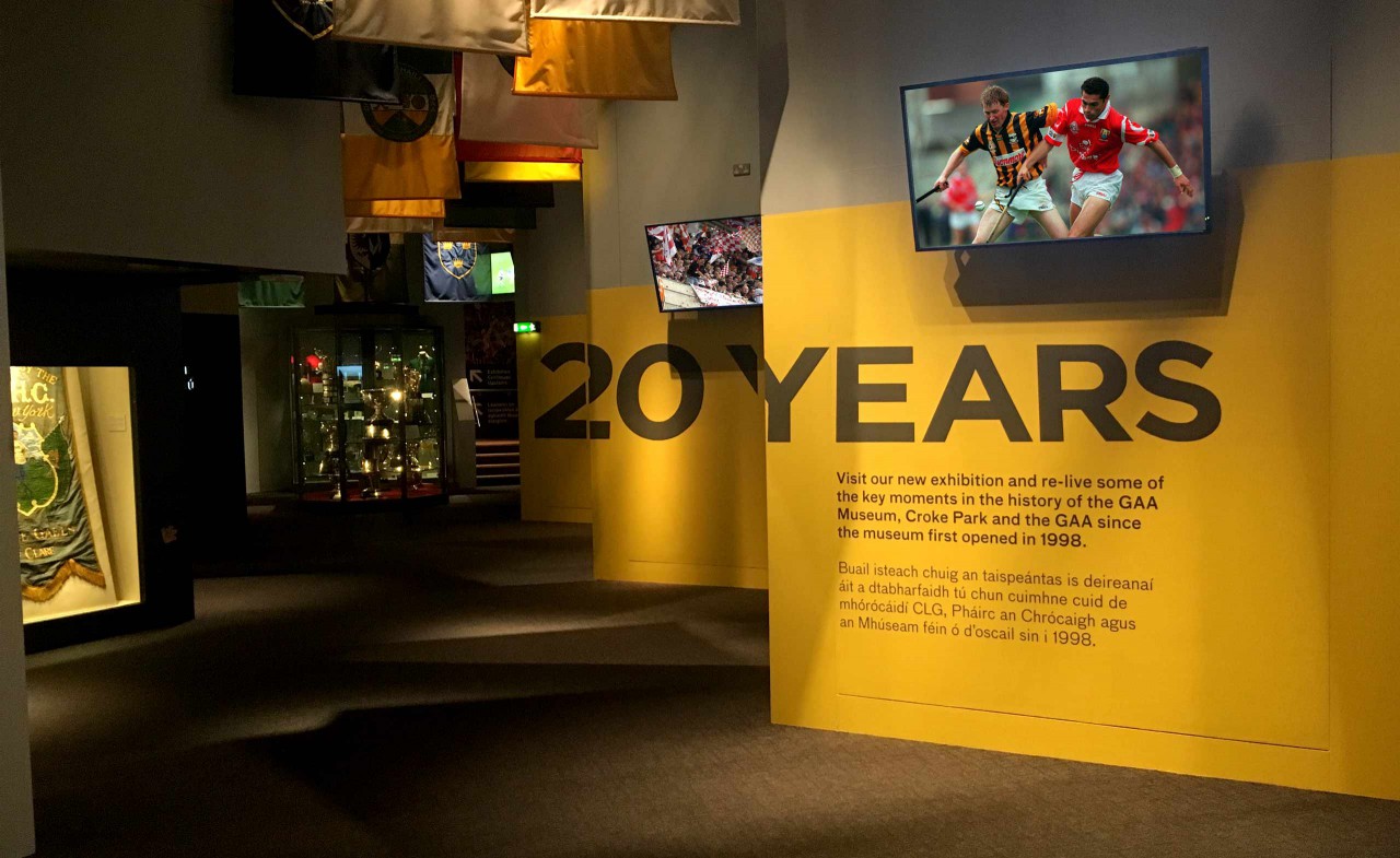 This exhibition celebrated all that happened in Gaelic Games and at Croke Park since the GAA Museum launched twenty years ago.
